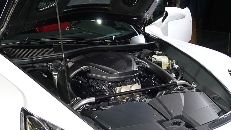 engine bay detail shot lexus lfa