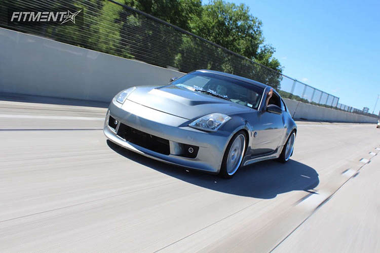 grey 2006 350z nissan coilovers volk sf winning silver nearly flush